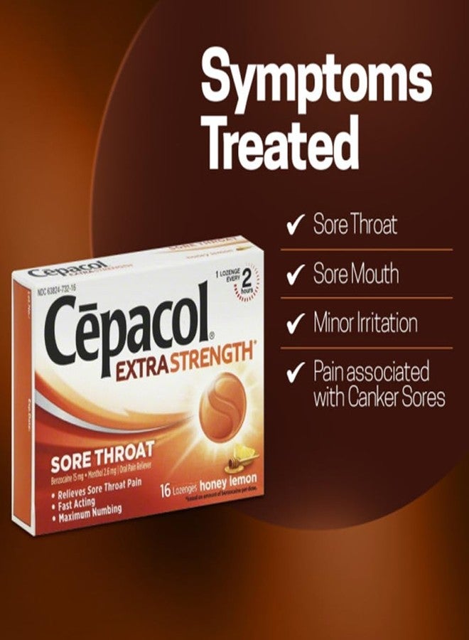 سيباكول أقراص سيباكول لعلاج الحلق بأقصى قوة، بنكهة العسل والليمون، 16 قرصًا (عبوة من 12 قرصًا) - Image 4